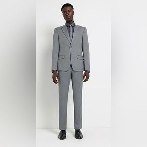 River Island Grey Skinny Fit Suit